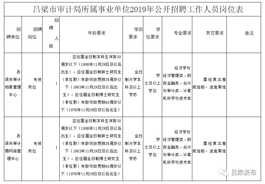 临县审计局招聘公告详解