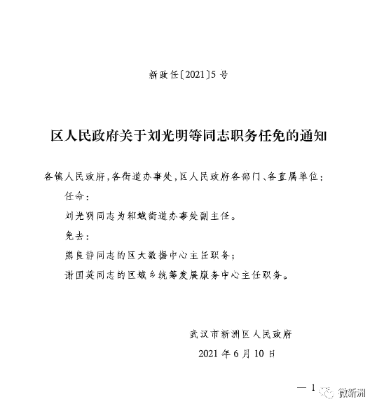 淮北市市民族事务委员会人事任命概览