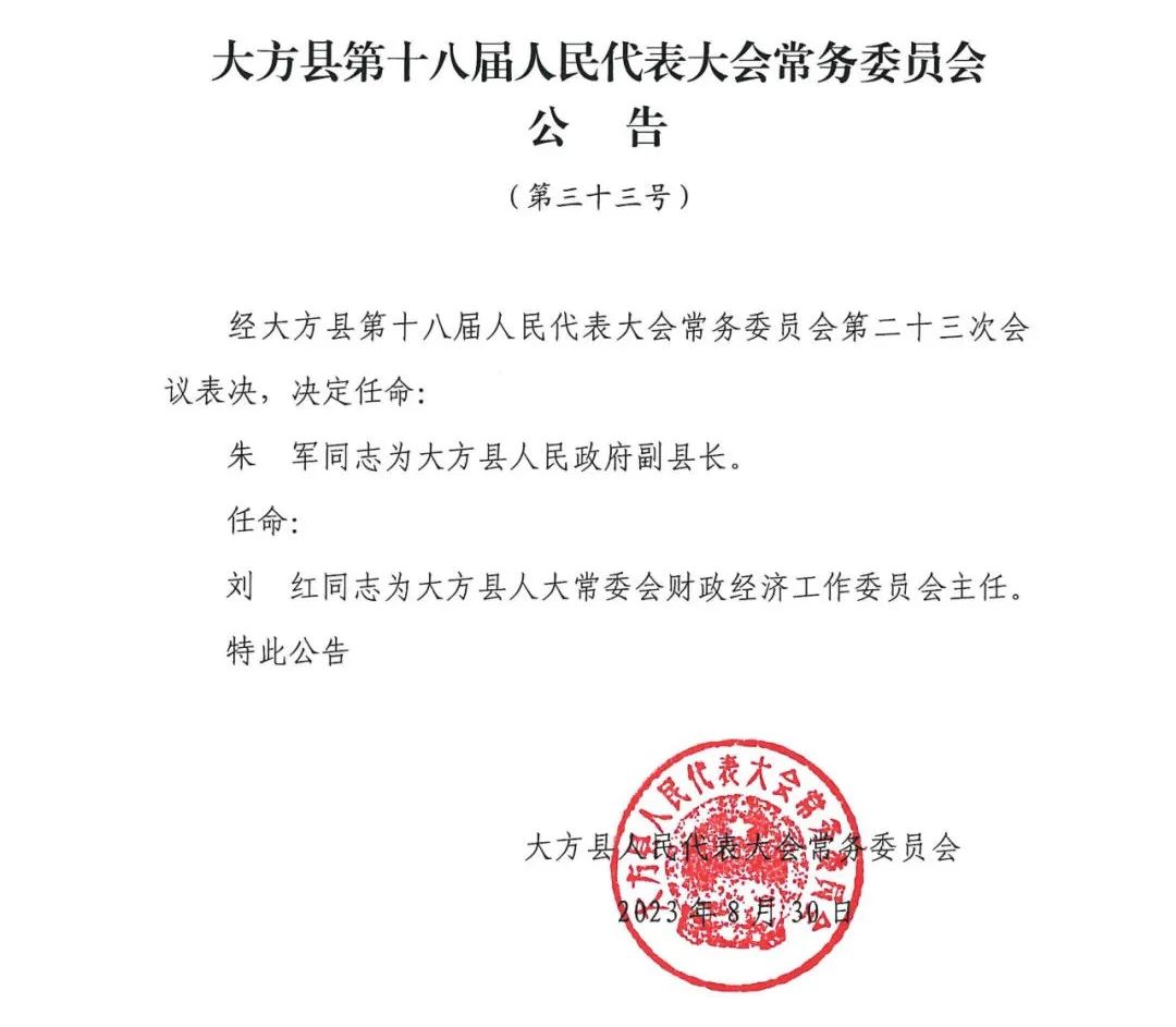 盐亭县人民政府办公室人事任命公告发布